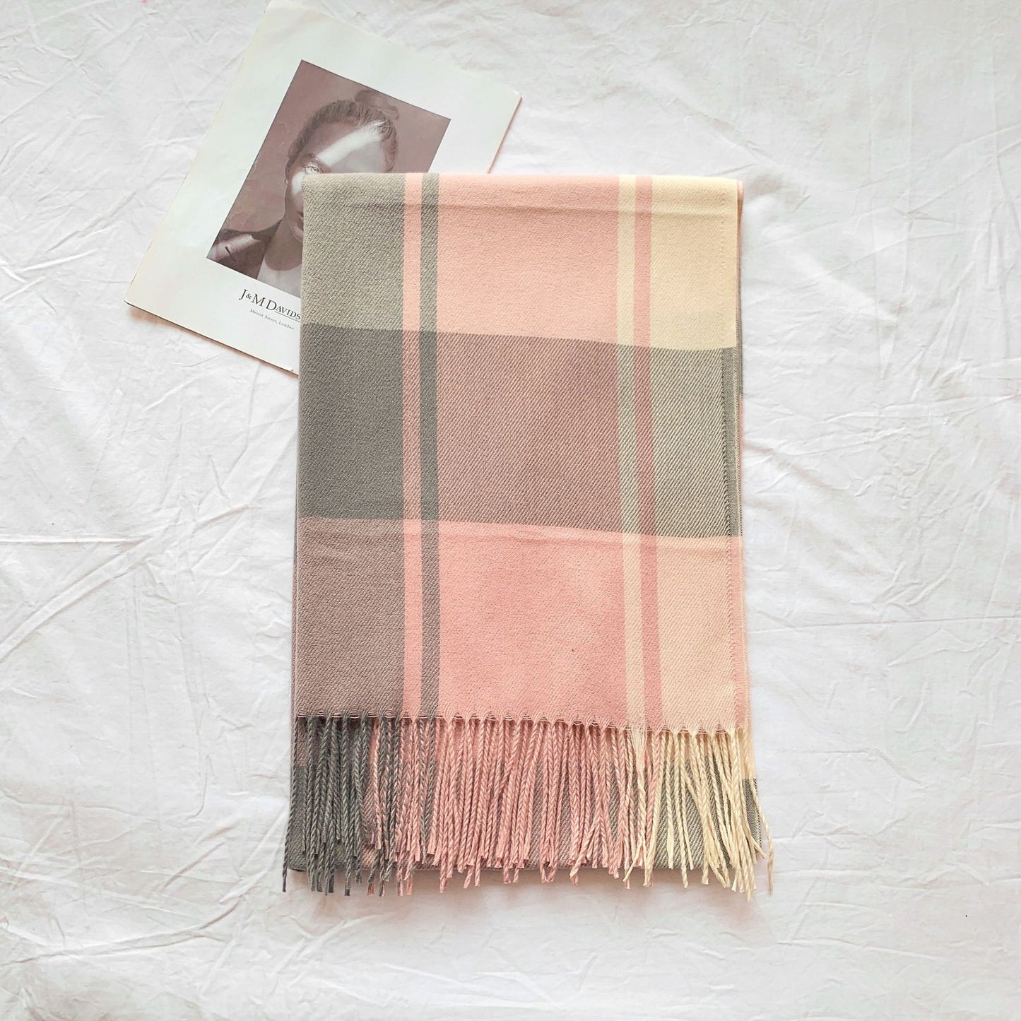 Artificial Cashmere Scarf Thickened Warm Tassel Shawl